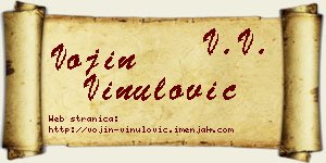 Vojin Vinulović vizit kartica